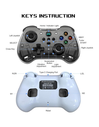 Controlador Bluetooth Koiiko Inalámbrico para iPhone/Android/PC