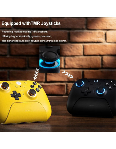 Controlador Bluetooth 8BitDo Ultimate 2 Amarillo con Joysticks TMR