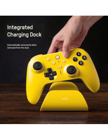 Controlador Bluetooth 8BitDo Ultimate 2 Amarillo con Joysticks TMR