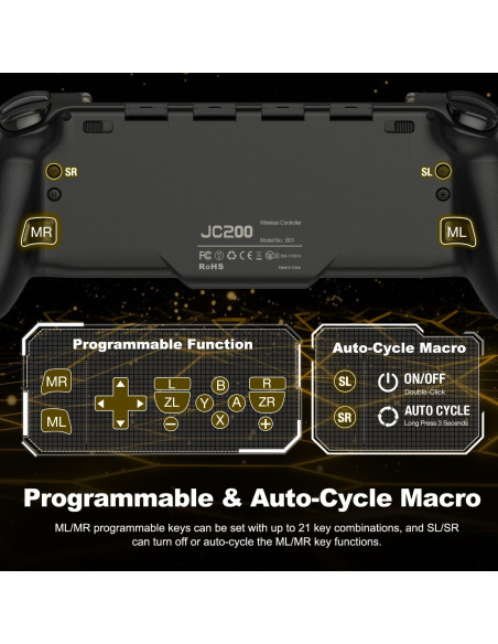 Controlador Inalámbrico Gammeefy JC200 para Nintendo Switch