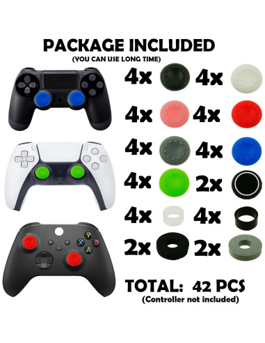 42 Tapas de Joystick de Silicona CTHTBZ para PS5, PS4, Xbox