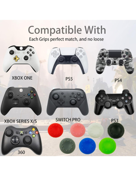 42 Tapas de Joystick de Silicona CTHTBZ para PS5, PS4, Xbox