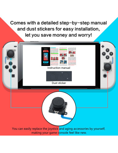 Kit de Reemplazo Joystick SmaFsan para Nintendo Switch - Negro