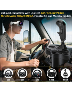 Cambiador USB Besilo para Simuladores de Camiones 18 Velocidades 2