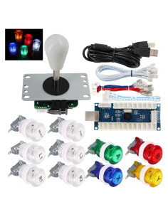 Kit de Botones de Juego Arcade SJ@JX con Joystick LED USB