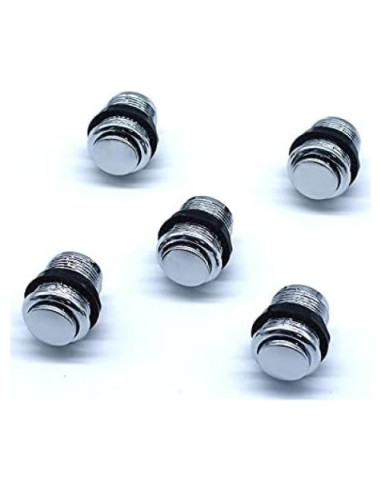Botones de Arcade Cromados 24mm Arcity 5 Pcs para MAME
