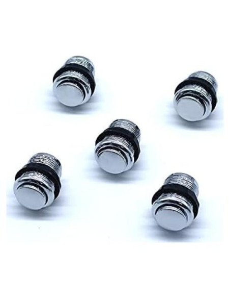 Botones de Arcade Cromados 24mm Arcity 5 Pcs para MAME