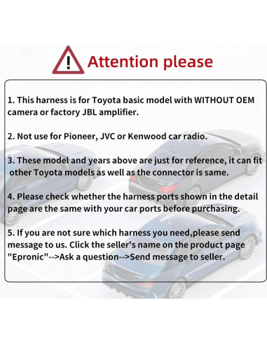 Arnés de Cableado de Radio Epronic DP-4 para Toyota 2012+
