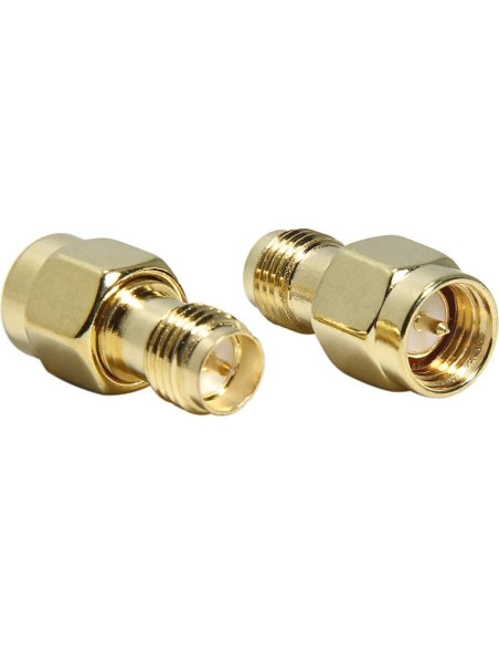 Adaptador SMA Macho a RP-SMA Hembra - Paquete de 5 - RFAdapter