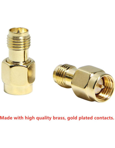 Adaptador SMA Macho a RP-SMA Hembra - Paquete de 5 - RFAdapter