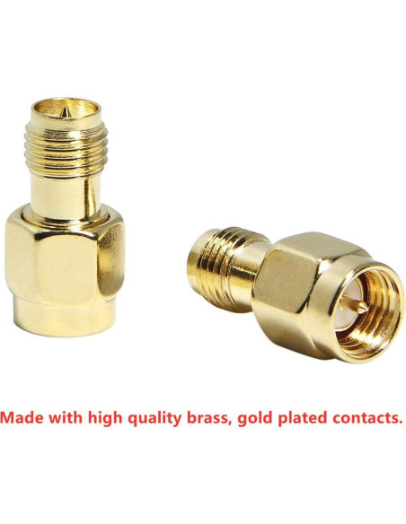 Adaptador SMA Macho a RP-SMA Hembra - Paquete de 5 - RFAdapter