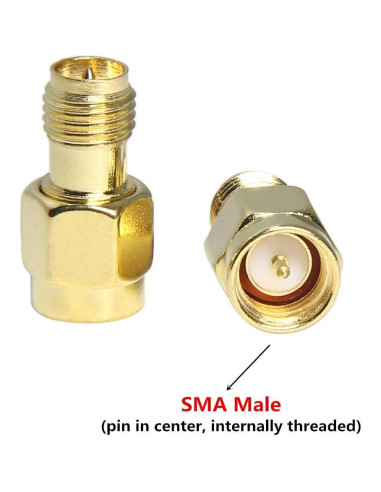 Adaptador SMA Macho a RP-SMA Hembra - Paquete de 5 - RFAdapter