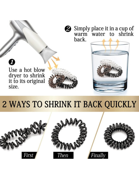 27 Espirales para Cabello KANPRINCESS - Sin Marcas de Presión