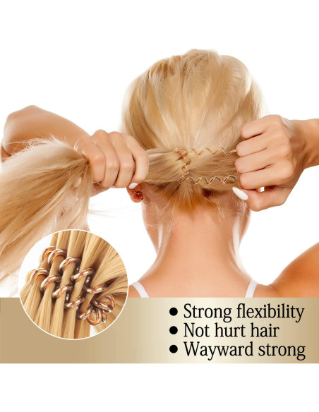 27 Espirales para Cabello KANPRINCESS - Sin Marcas de Presión