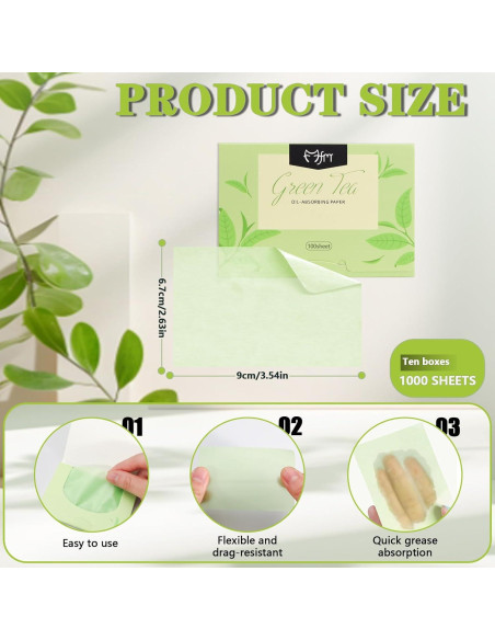 1000 Hojas Absorbentes de Aceite Chihutown para Piel Grasa