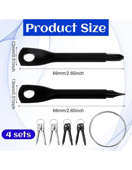 Set de 4 Destornilladores de Llave Tyqour - Acero Inoxidable