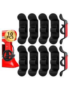 Organizador de Cables Jeymei 10Pcs Negro para Electrodomésticos
