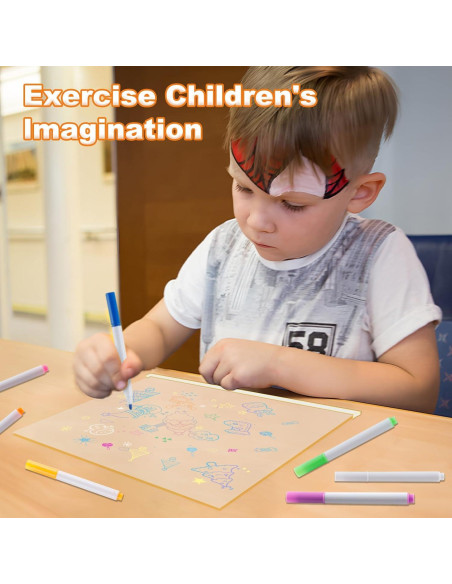 Tablero de Notas LED Bhbuy-Action Acrílico 30x20 cm Blanco