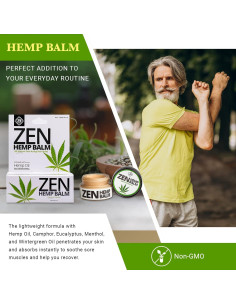 Bálsamo de Cáñamo Zen para Alivio Muscular - 19.84 g 2