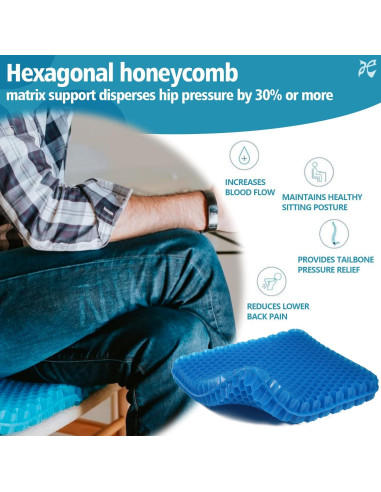 Cojín de Gel para Asiento JAEMEYEM GSC 4.57 cm Antideslizante