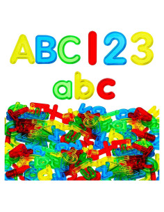 Letras y Números de Plástico Bbiamsleep 134 Pcs Multicolor