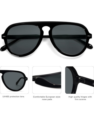 Gafas de Sol Aviador SOJOS SJ2255 UV400 para Mujeres y Hombres