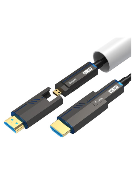 Cable HDMI 2.1 desmontable 8K 10m ecjtu - Compatible PS5, Xbox