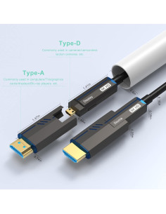 Cable HDMI 2.1 desmontable 8K 10m ecjtu - Compatible PS5, Xbox 2
