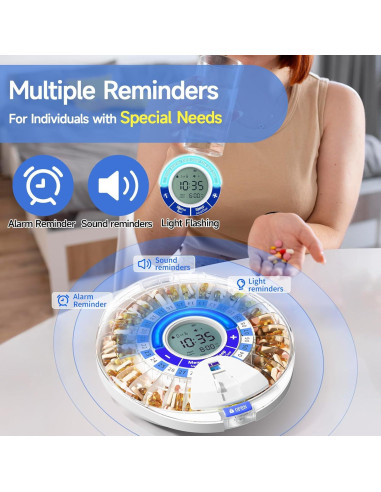 Dispensador Automático de Pastillas Windtrace Azul 28 Días