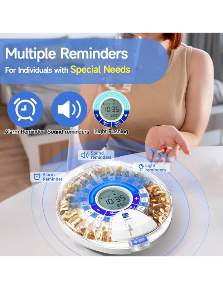 Dispensador Automático de Pastillas Windtrace Azul 28 Días