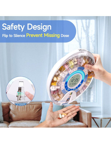 Dispensador Automático de Pastillas Windtrace Azul 28 Días