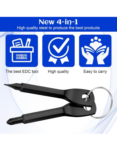 Set de 4 Destornilladores de Llave Tyqour - Acero Inoxidable