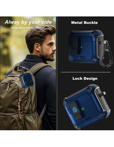 Funda Protectora R-fun para AirPods 3ra Generación - Negro y Azul