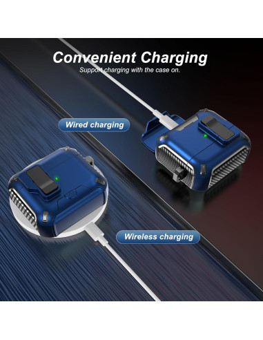 Funda Protectora R-fun para AirPods 3ra Generación - Negro y Azul