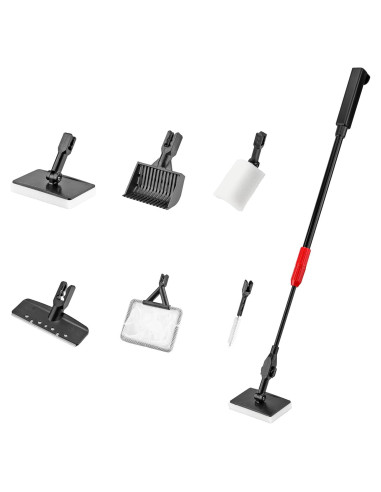 Kit de limpieza de acuario 7 piezas Lpraer con mango telescópico