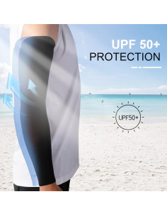 Mangas para brazos Feeke 2 pares UPF 50+ para hombres y mujeres 2