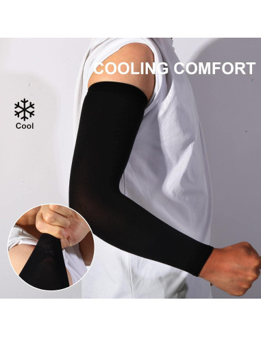 Mangas para brazos Feeke 2 pares UPF 50+ para hombres y mujeres