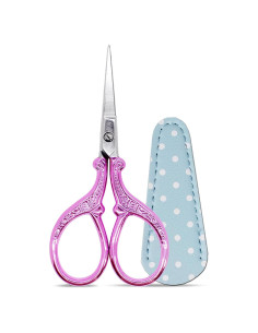 Tijeras de Bordado Hisuper 9.1 cm Acero Inoxidable con Funda