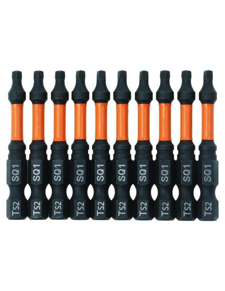 Puntas de Conductor Cuadradas AUTOTOOLHOME 10 Piezas 5.08 cm