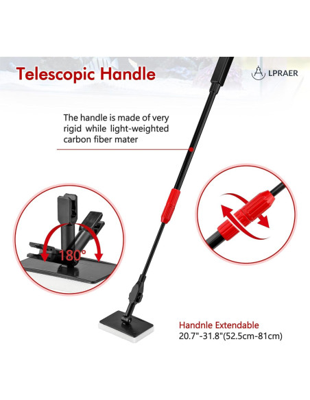 Kit de limpieza de acuario 7 piezas Lpraer con mango telescópico