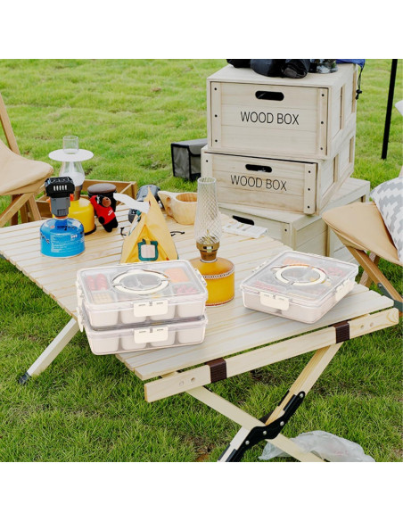 Contenedor Snackle Box Dunruz 8 Compartimentos 4.5L Transparente