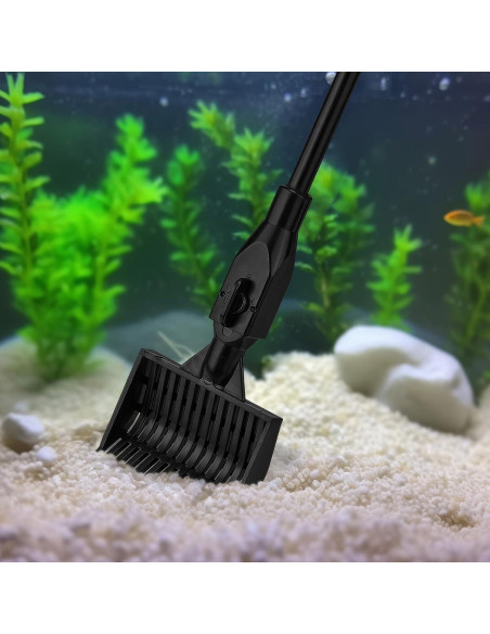 Kit de limpieza de acuario 7 piezas Lpraer con mango telescópico