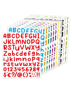 Calcomanías de Letras Dizdkizd 12 Hojas 960 Caracteres Impermeables