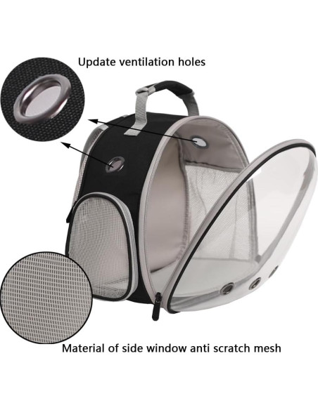 Mochila Transportadora para Cobayas WEVONIGU con Ventana Burbuja