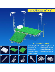 Plataforma de Sol para Tortugas Binano 11" Césped Artificial 2