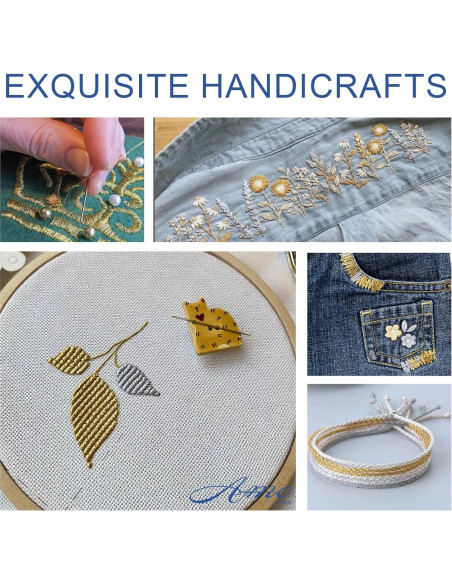 24 Madejas Hilo Bordado Metálico AMOHilos 8 Metros Brillante