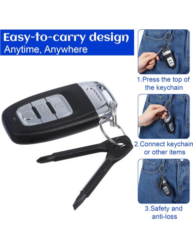 Set de 4 Destornilladores de Llave Tyqour - Acero Inoxidable