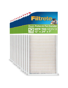 Filtro de Aire Filtrete 12x24x1 MPR 700, Paquete de 12