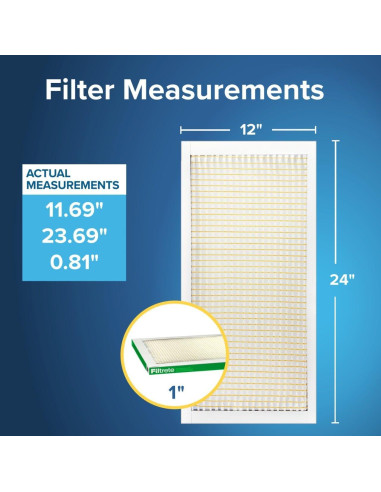 Filtro de Aire Filtrete 12x24x1 MPR 700, Paquete de 12
