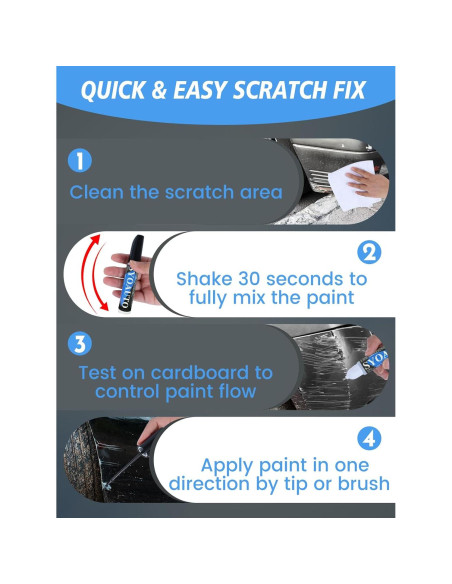 Pintura de Retoque Automotriz SYOAUTO Gris 0.4 Oz 2 en 1